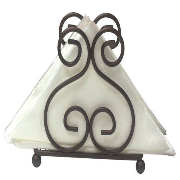 Home Basics Scroll Collection Steel Napkin Holder, Bronze NH10652